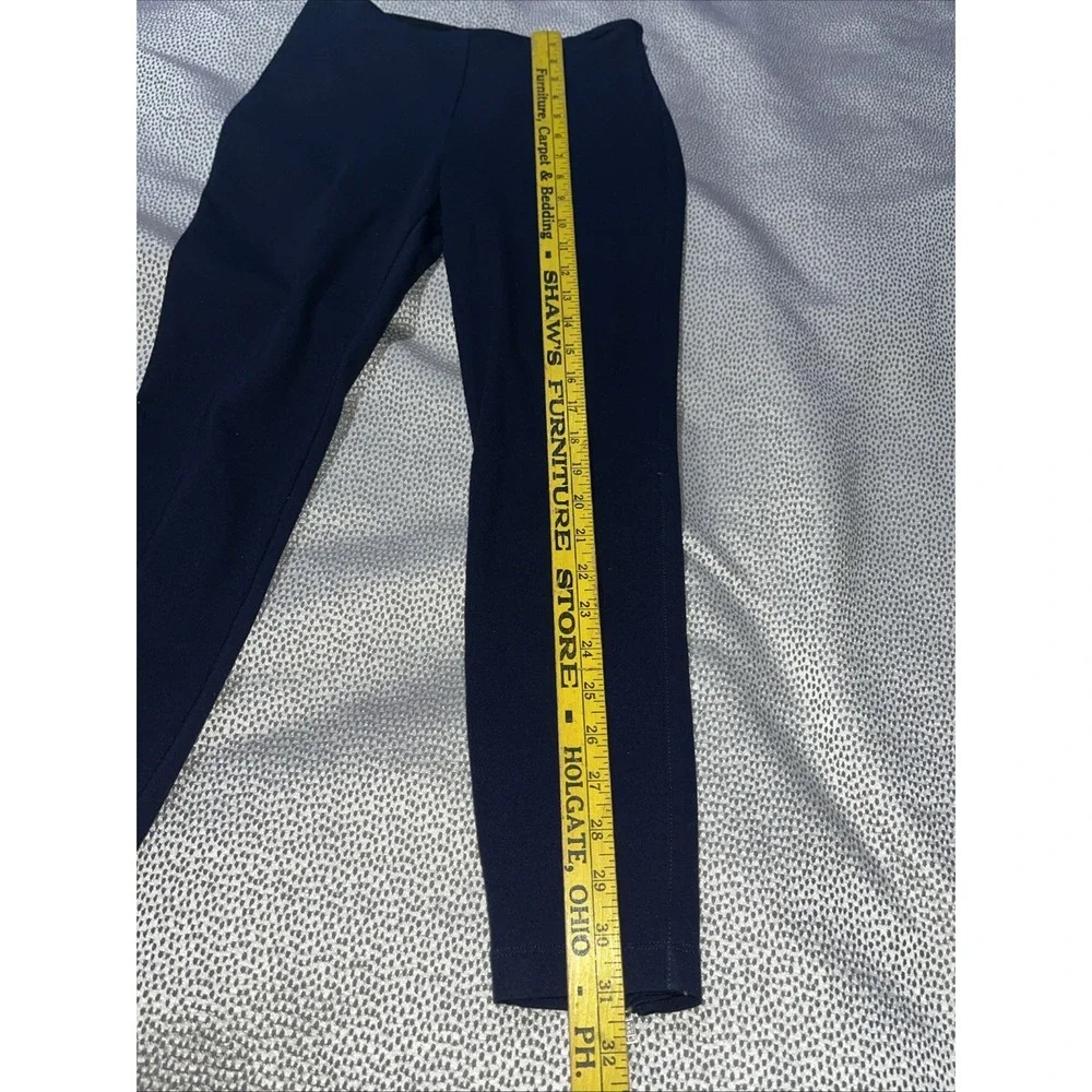 Lysse Mid Rise Legging Navy Stretch Back Ankle Zippers Womens Small - Picture 3 of 6